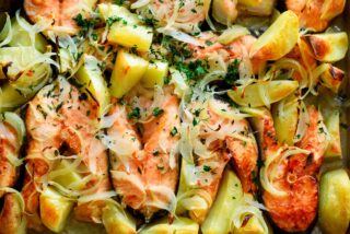 Receta Salmon Encebollado